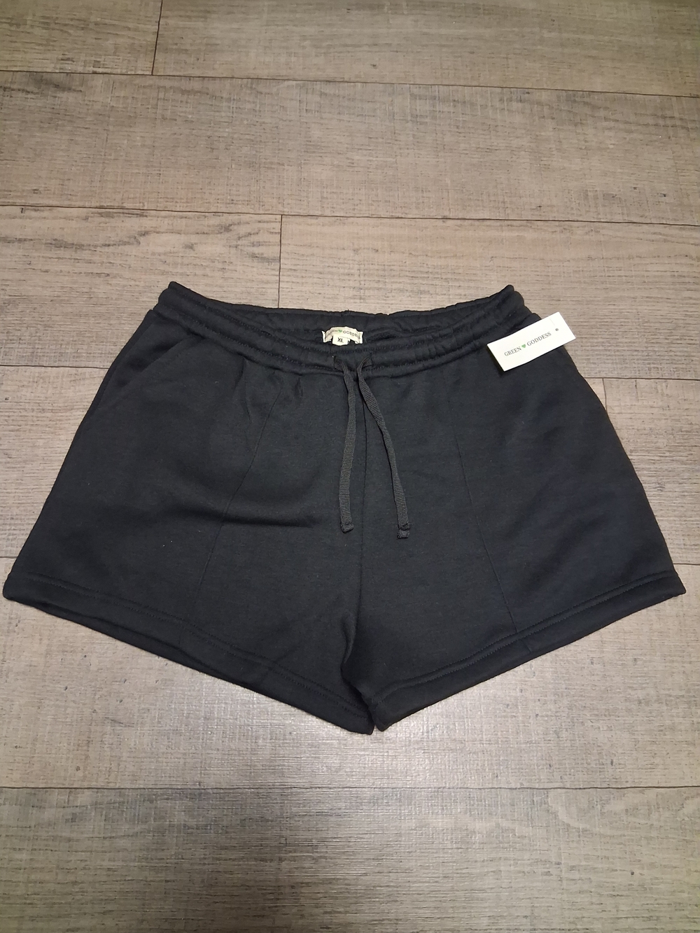 Goddess Black Athletic Drawstring Shorts